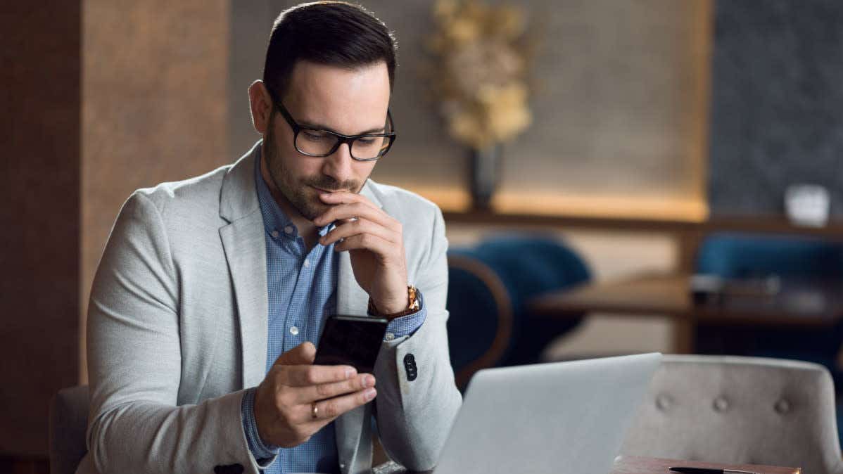 Man checking his phone