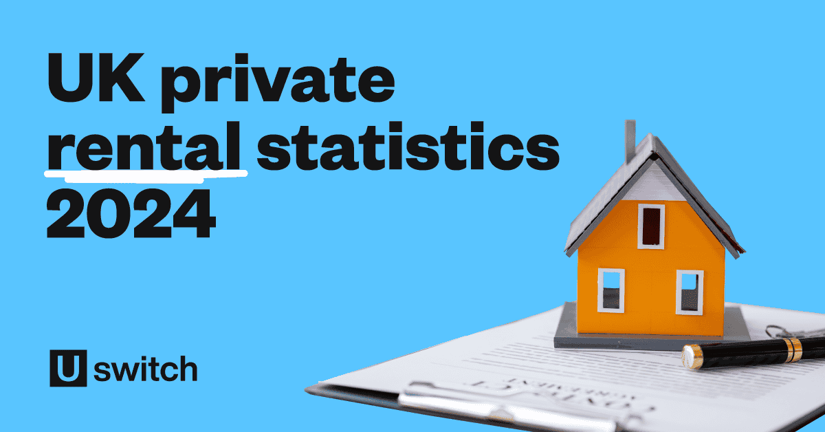 A feature image of a house alongside a pen and contract and the title 'UK Private Rental Statistics 2023'.