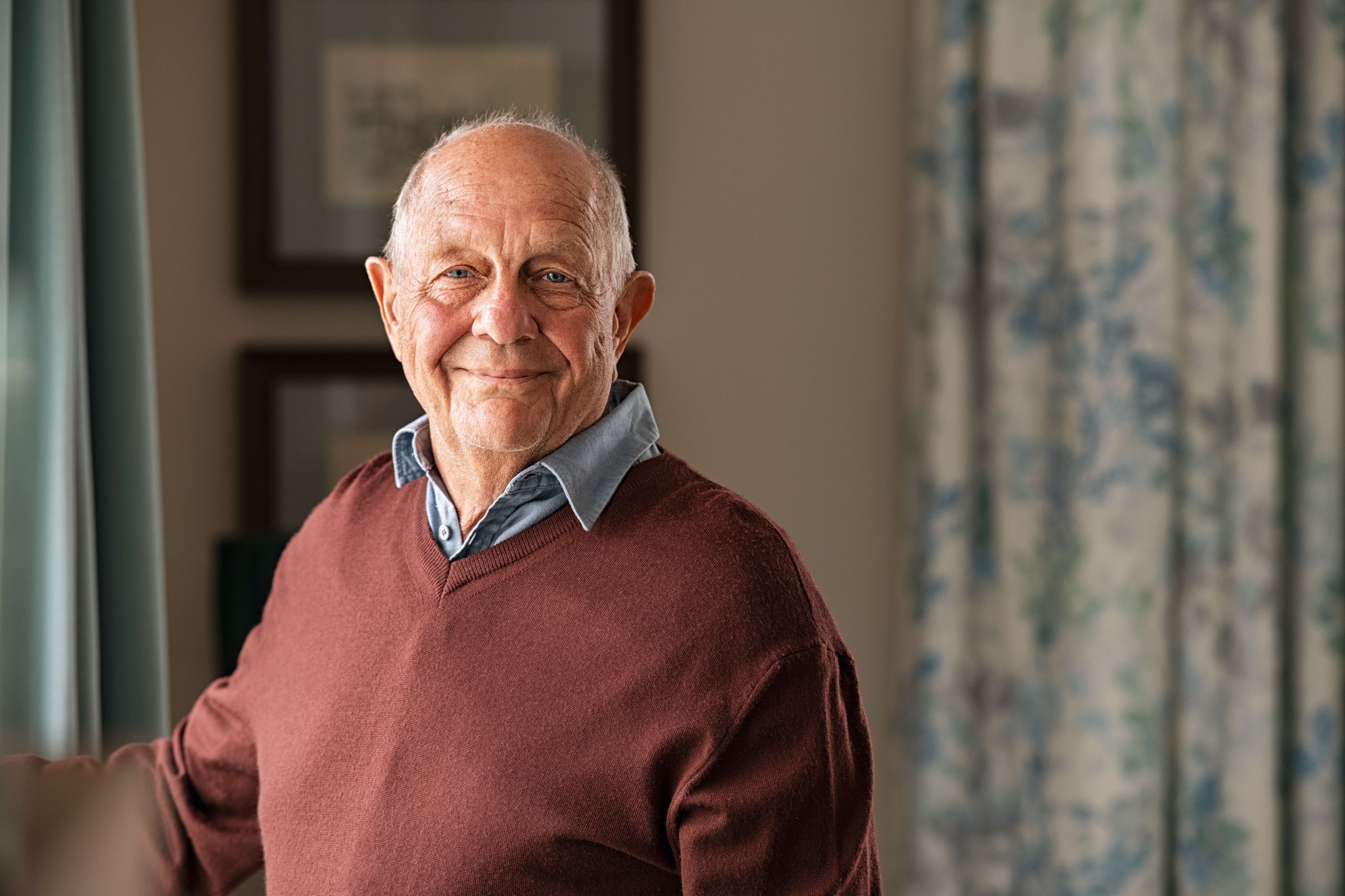 Older man smiling