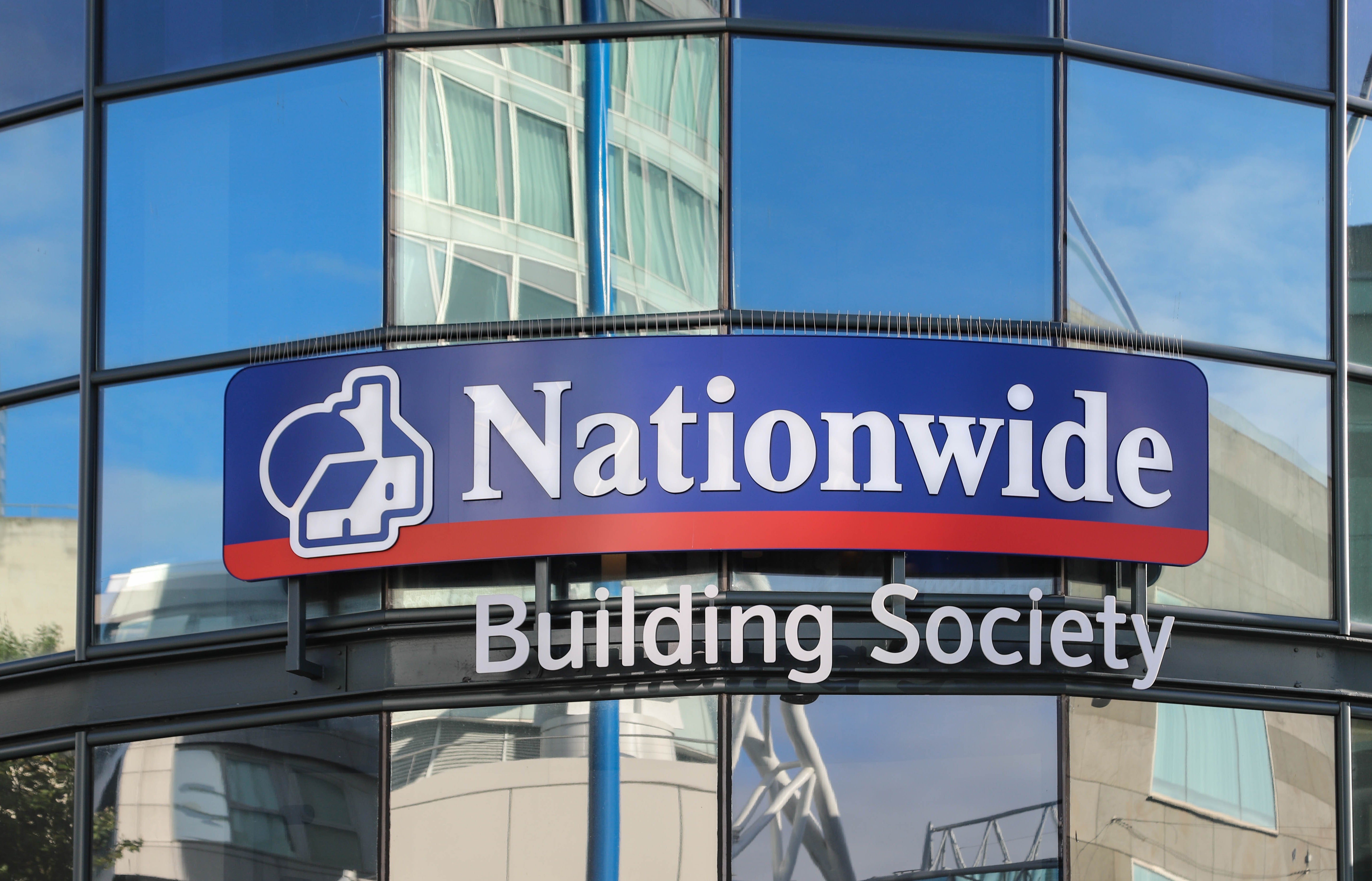 A picture of the outside of Nationwide building society central Birmingham branch