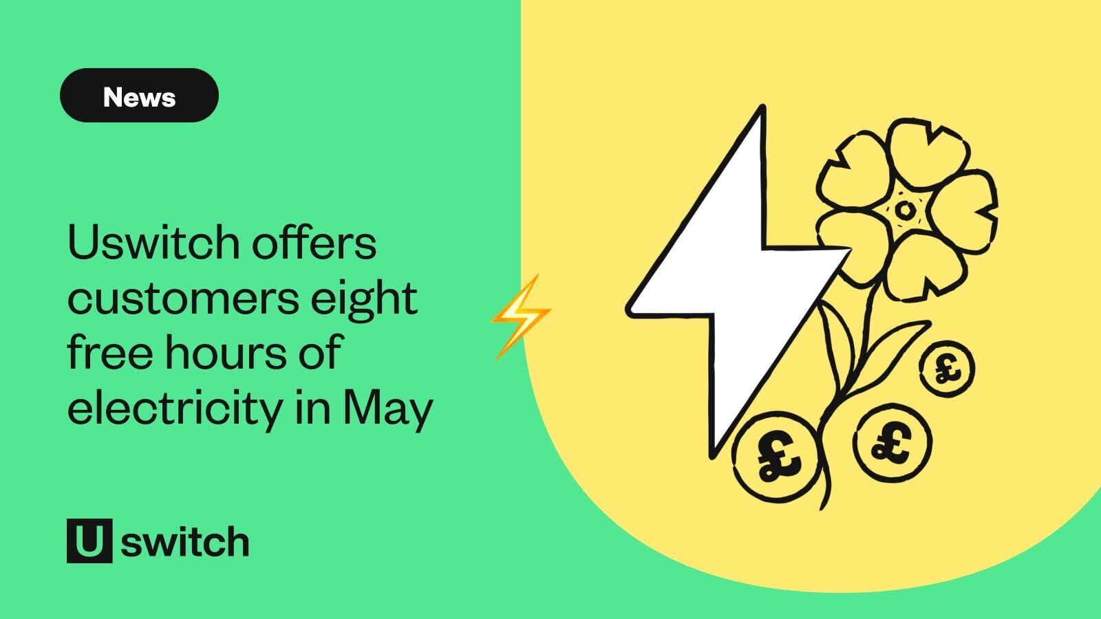 Graphic highlighting 8 hours of free electricity in spring
