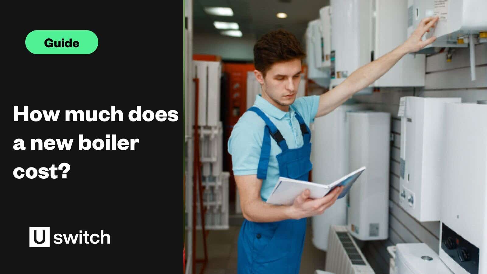 Man installing a boiler