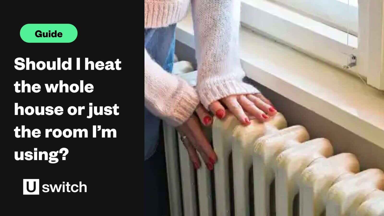 Woman's hands on radiator