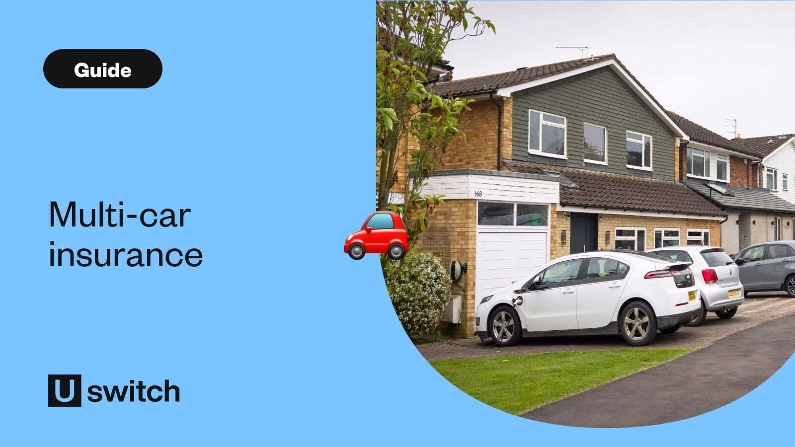 Two cars parked on a drive outside a house