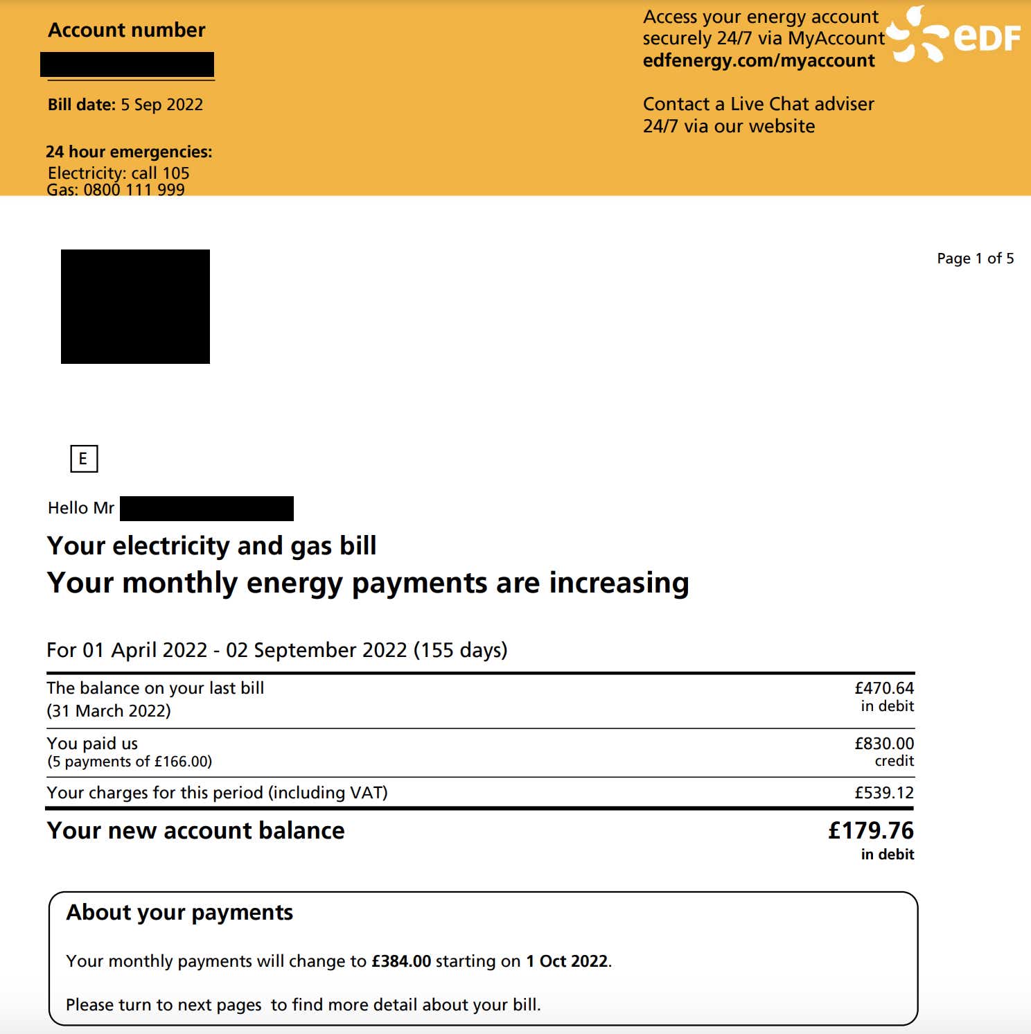 edf energy bill scan