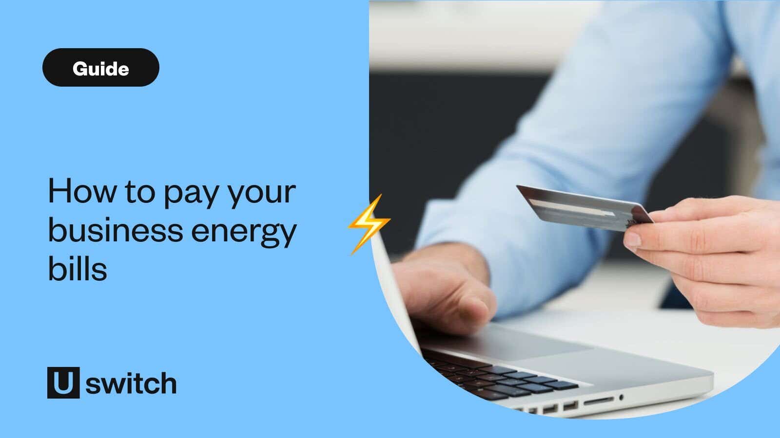 Businessman paying for business energy