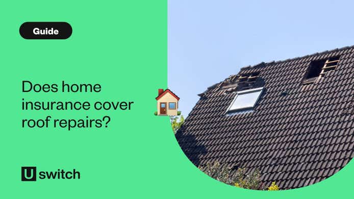 A damaged roof on a house