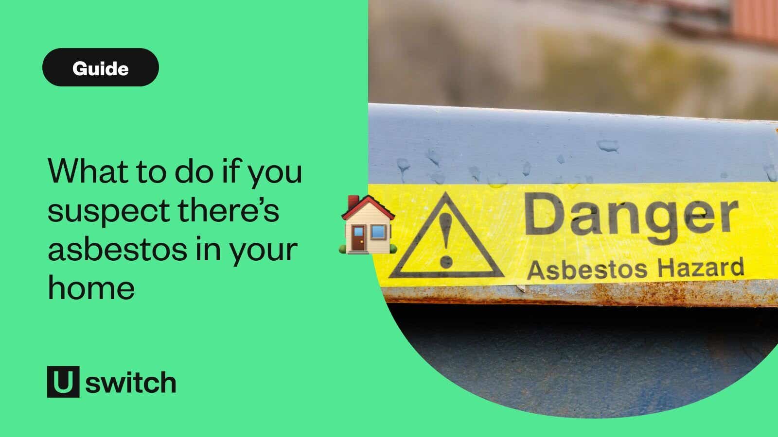 Tape outside of home with danger asbestos written on it