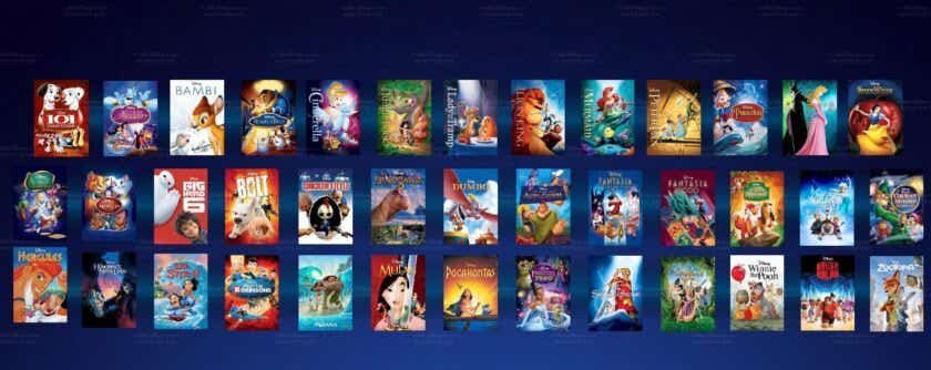 list of many classic disney movies