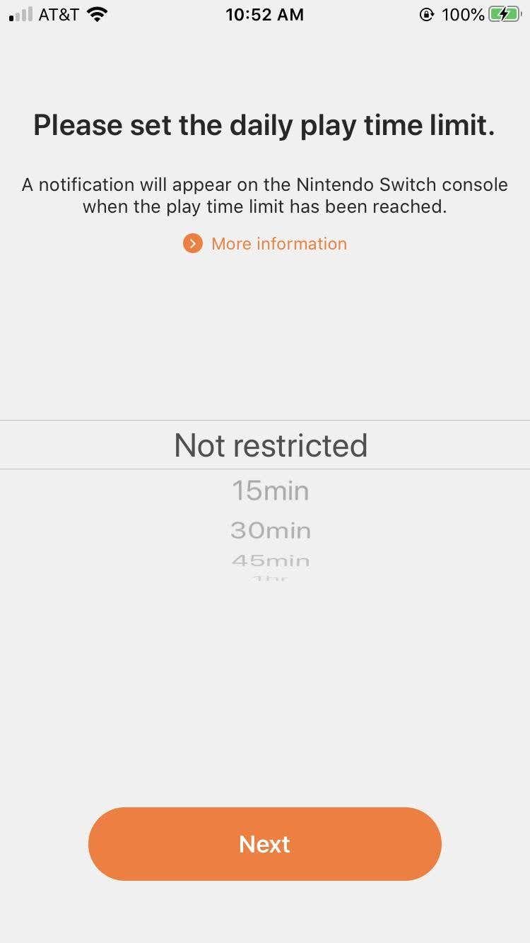 Switch app02 - Set daily play time limit
