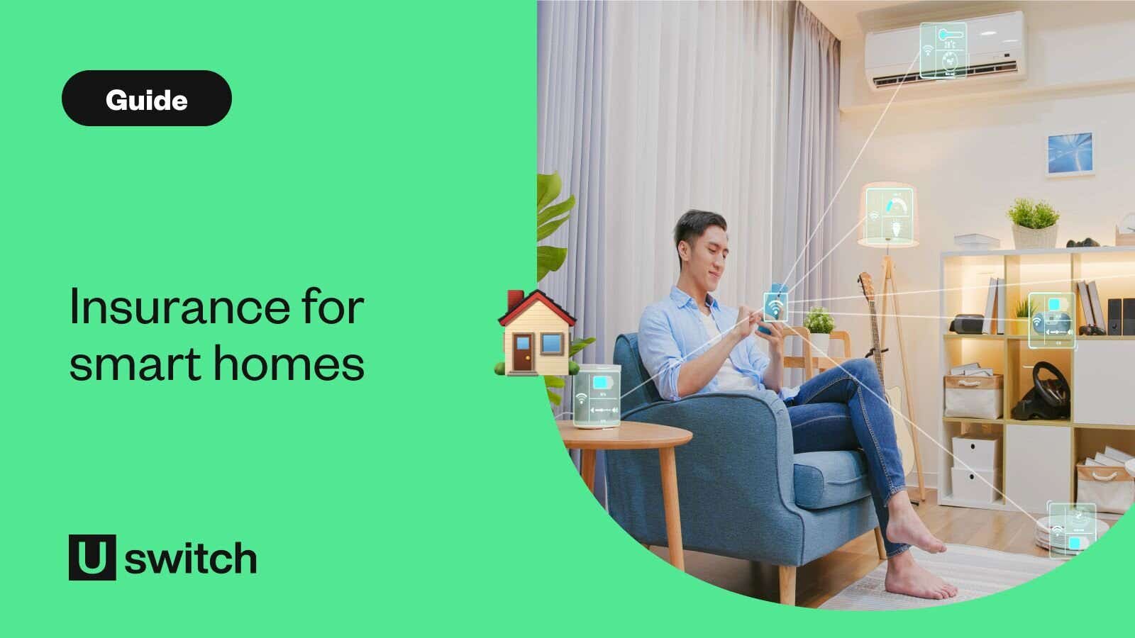 man using smart technology in home