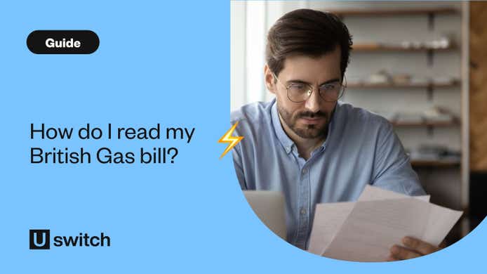 Man reading British Gas bill