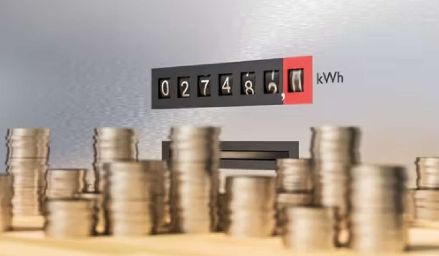 Coins and energy meter