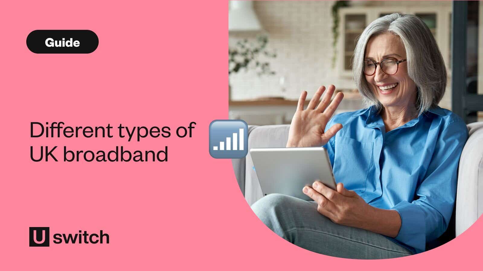 Happy 60s older mature middle aged adult woman using digital tablet on Wi-Fi