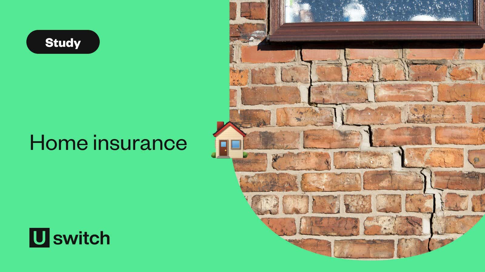 Wall of a house with cracks between the bricks
