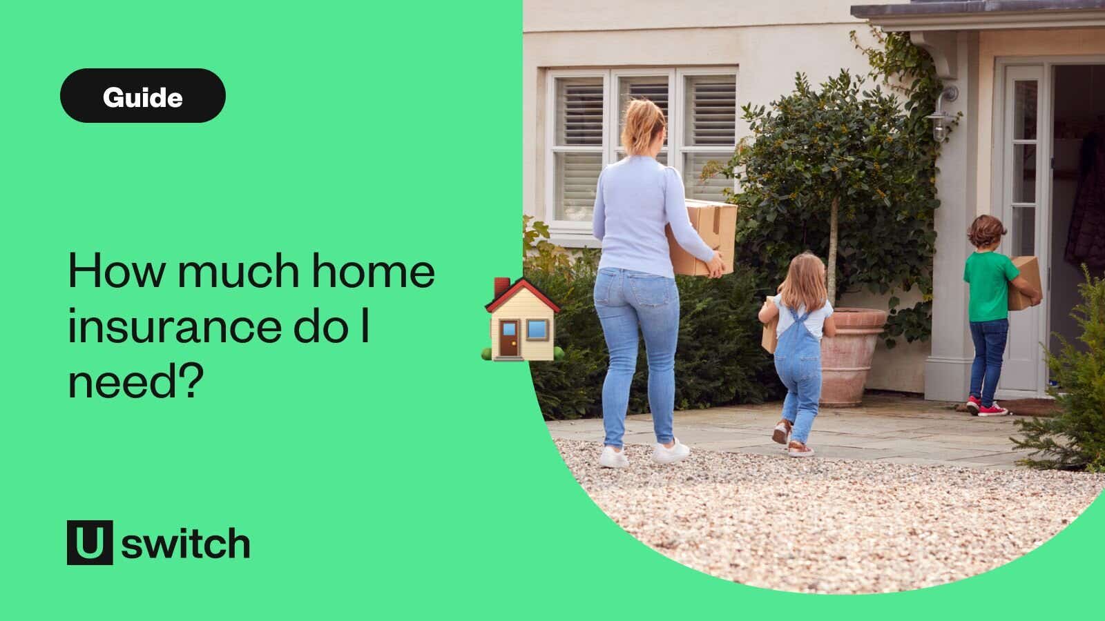 Family carrying boxes into home