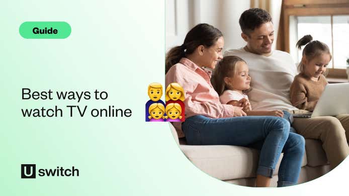 family watching tv online