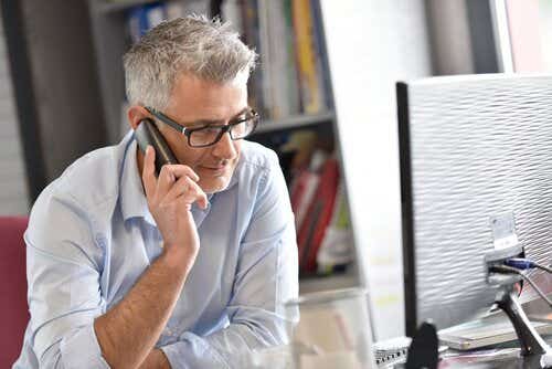 Businessman on phone