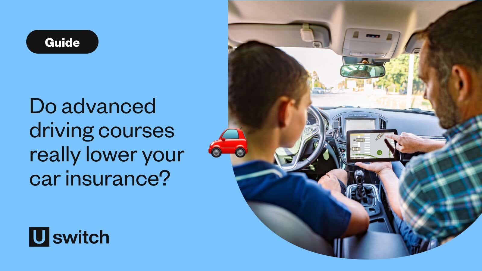 man showing driver route for driving lesson