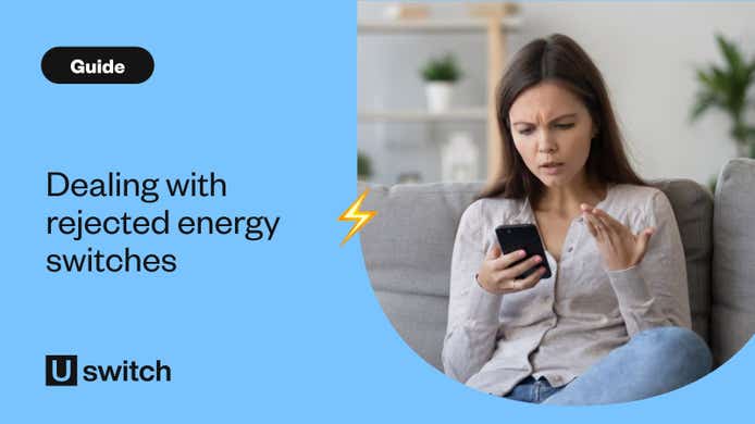Woman being told her energy switch has been rejected