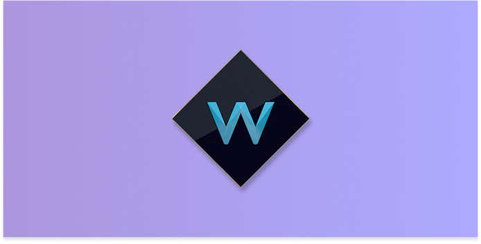 logo of the W channel with a purple background