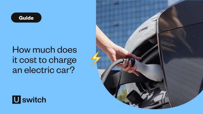 Closeup of EV charging