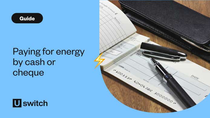 A chequebook used to pay for energy