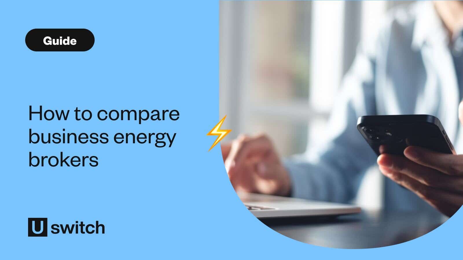 Businessperson comparing business energy brokers
