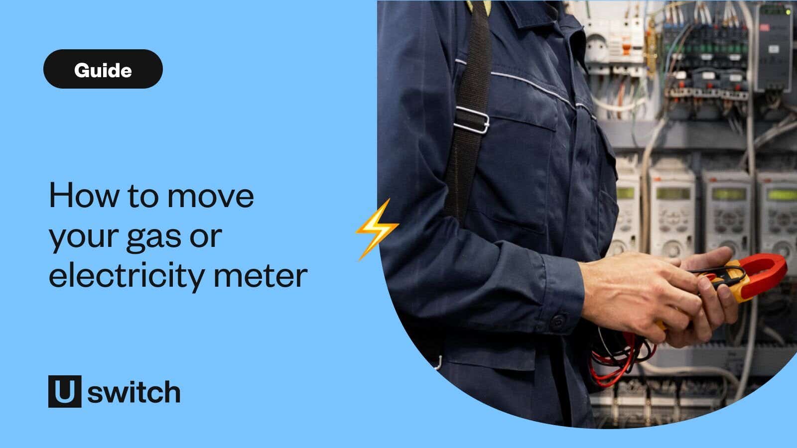 Engineer moving an energy meter