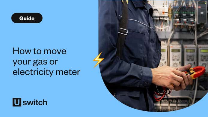 Engineer moving an energy meter