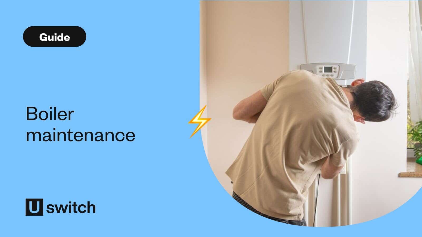 Man servicing a boiler
