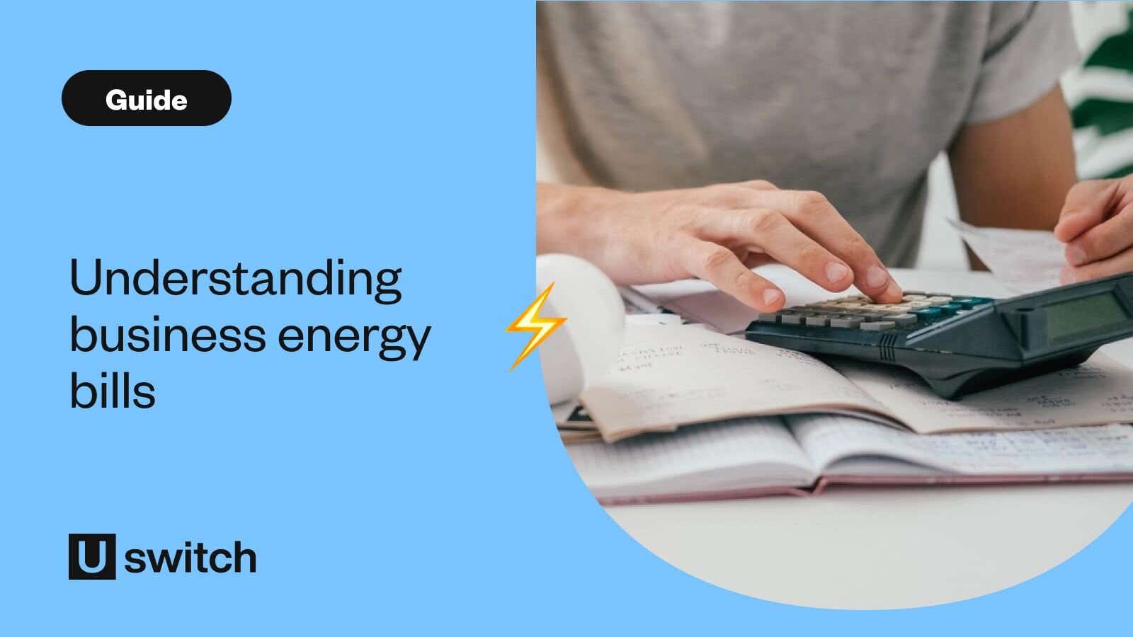 Businessperson looking at business energy bill