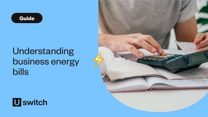 Businessperson looking at business energy bill