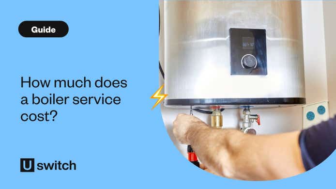 Person servicing a boiler