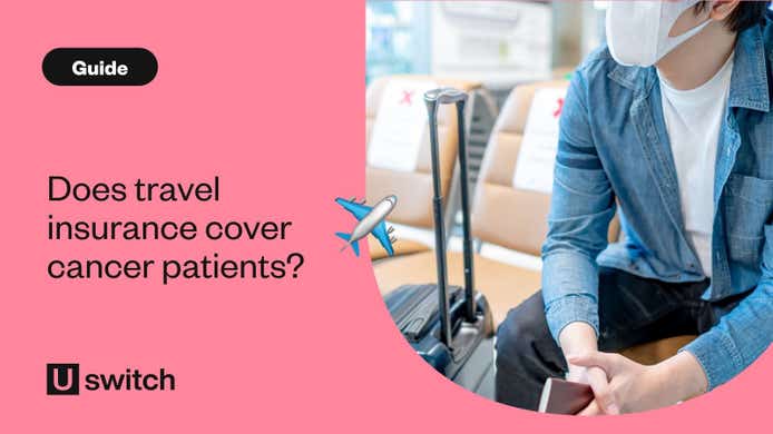 Man sat in an airport wearing a facemask