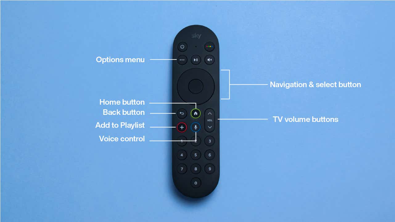 Sky Stream remote instructions