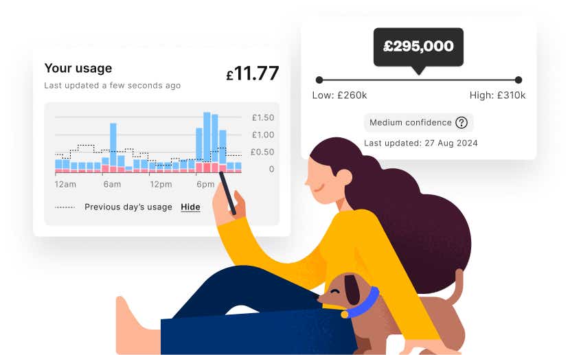 illustration representing energy usage and home valuation