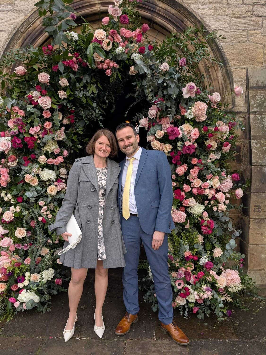 Image: Aisling pictured with husband, Chris Hood, 41