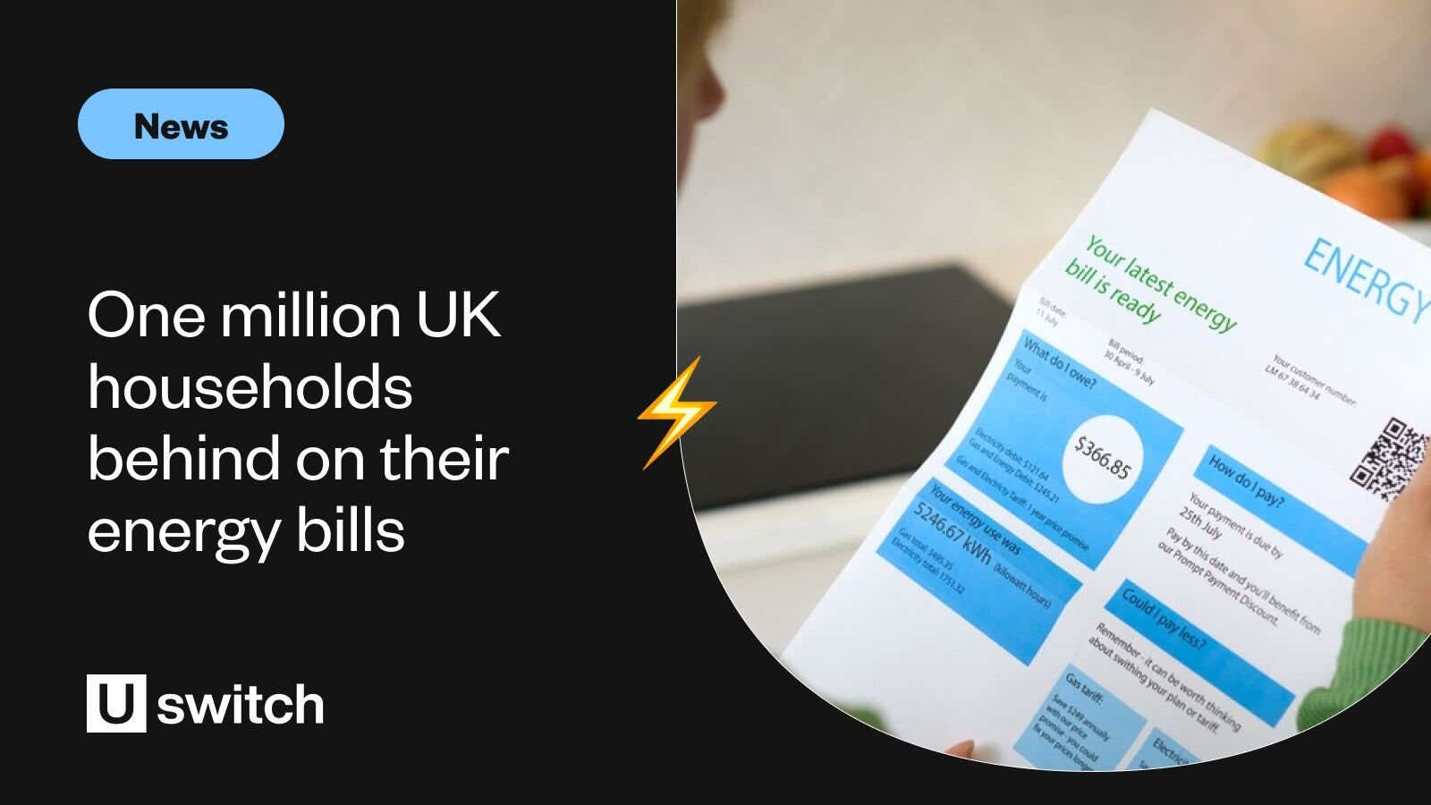 Person holding energy bill