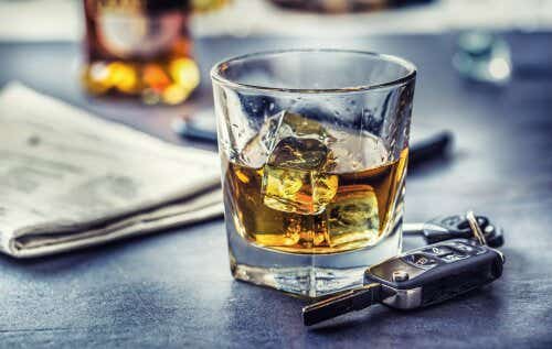 Whiskey with car keys