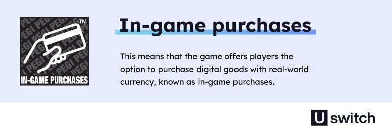  In-game purchases icon which means the game offers players the option to make in-game purchases