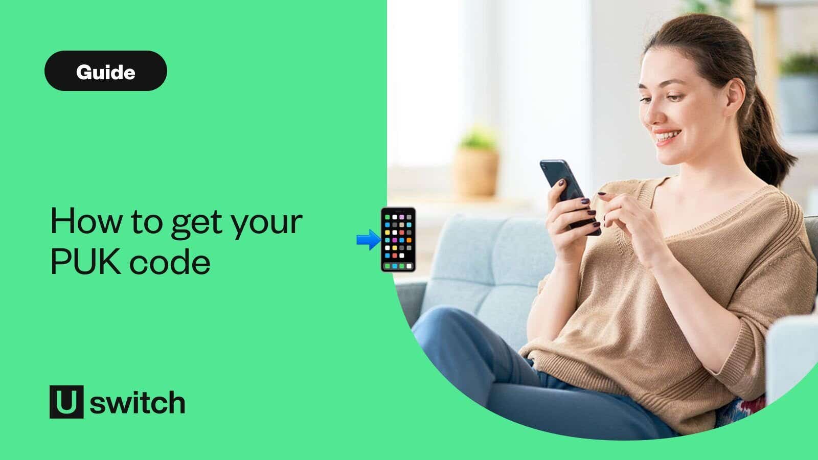 woman using mobile phone sat on her sofa