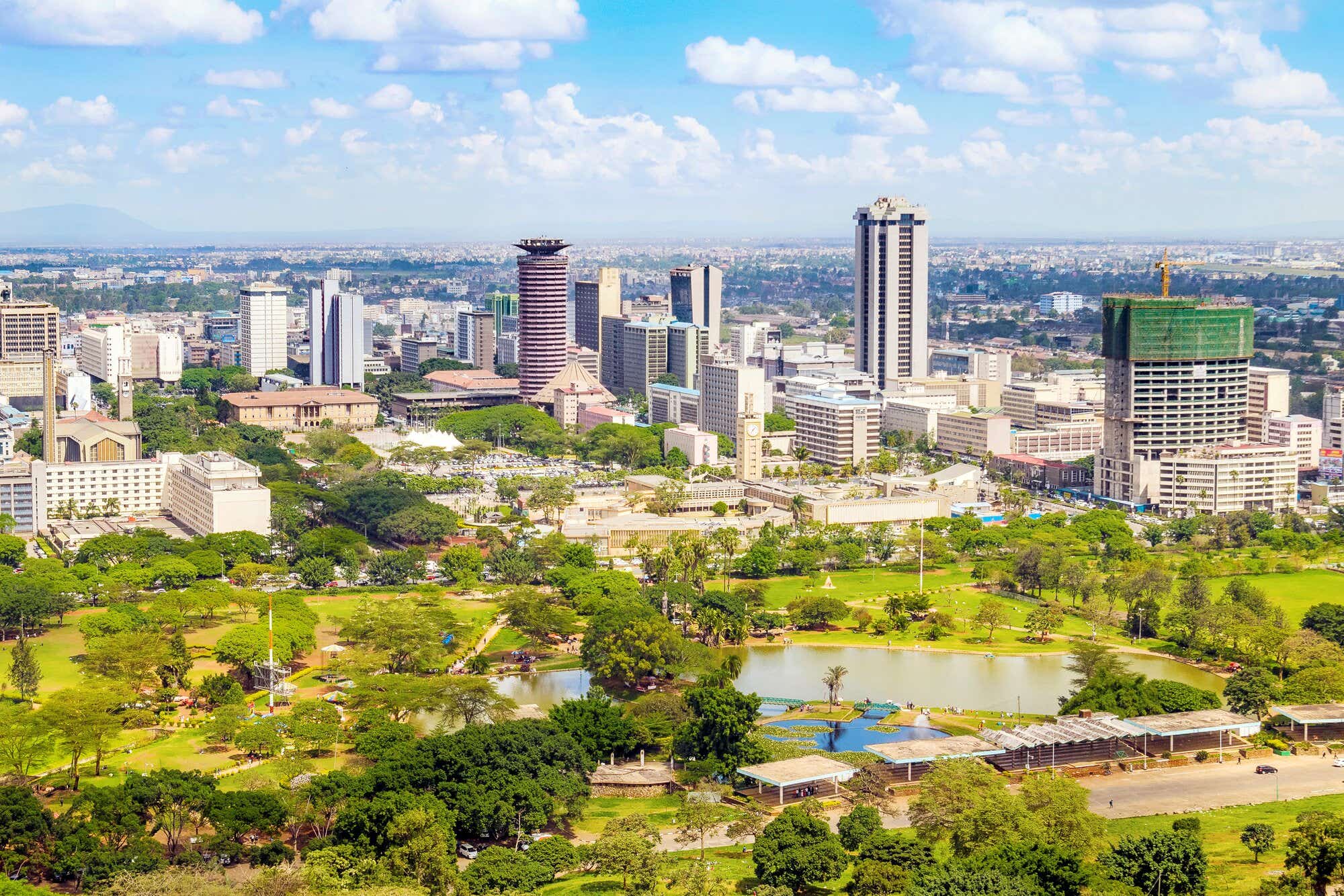 Green landscape of Nairobi, Kenya.