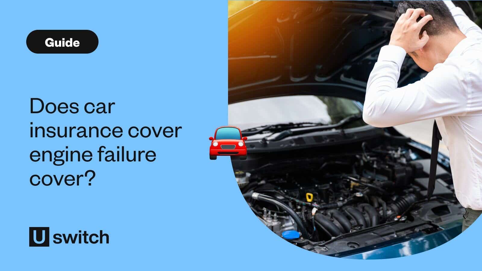 Man looking at a car engine