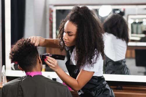 Female hairdresser