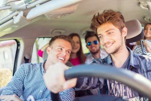 Students in car