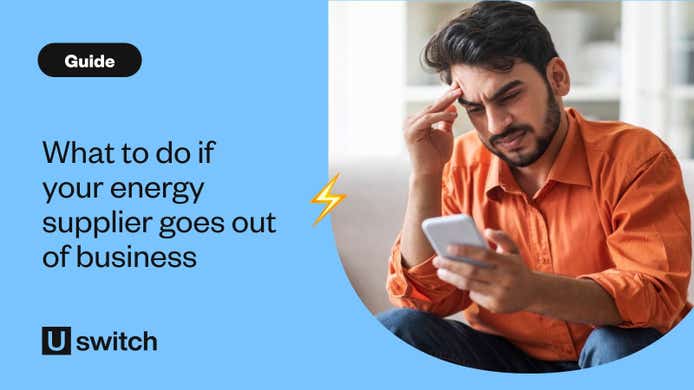 Man finding out his energy supplier has gone out of business on the phone