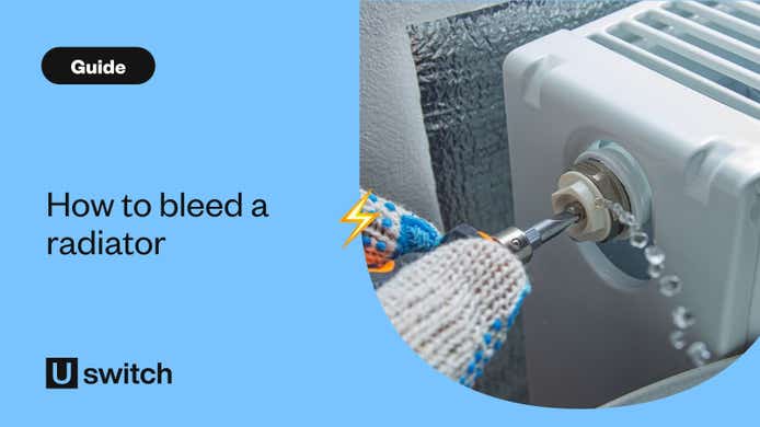 Person bleeding a radiator