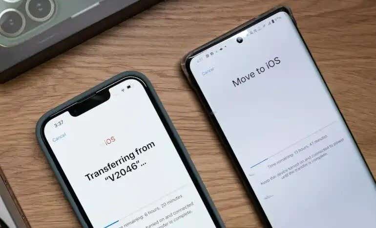 transferring data from android to iPhone