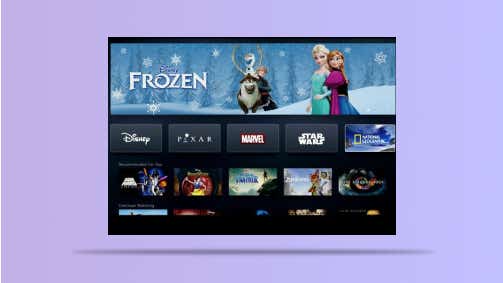 disney plus main menu